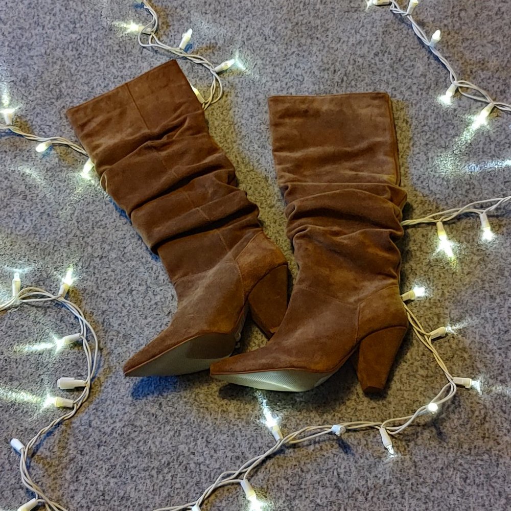 Saks Fifth Avenue Brown Slouch Boots